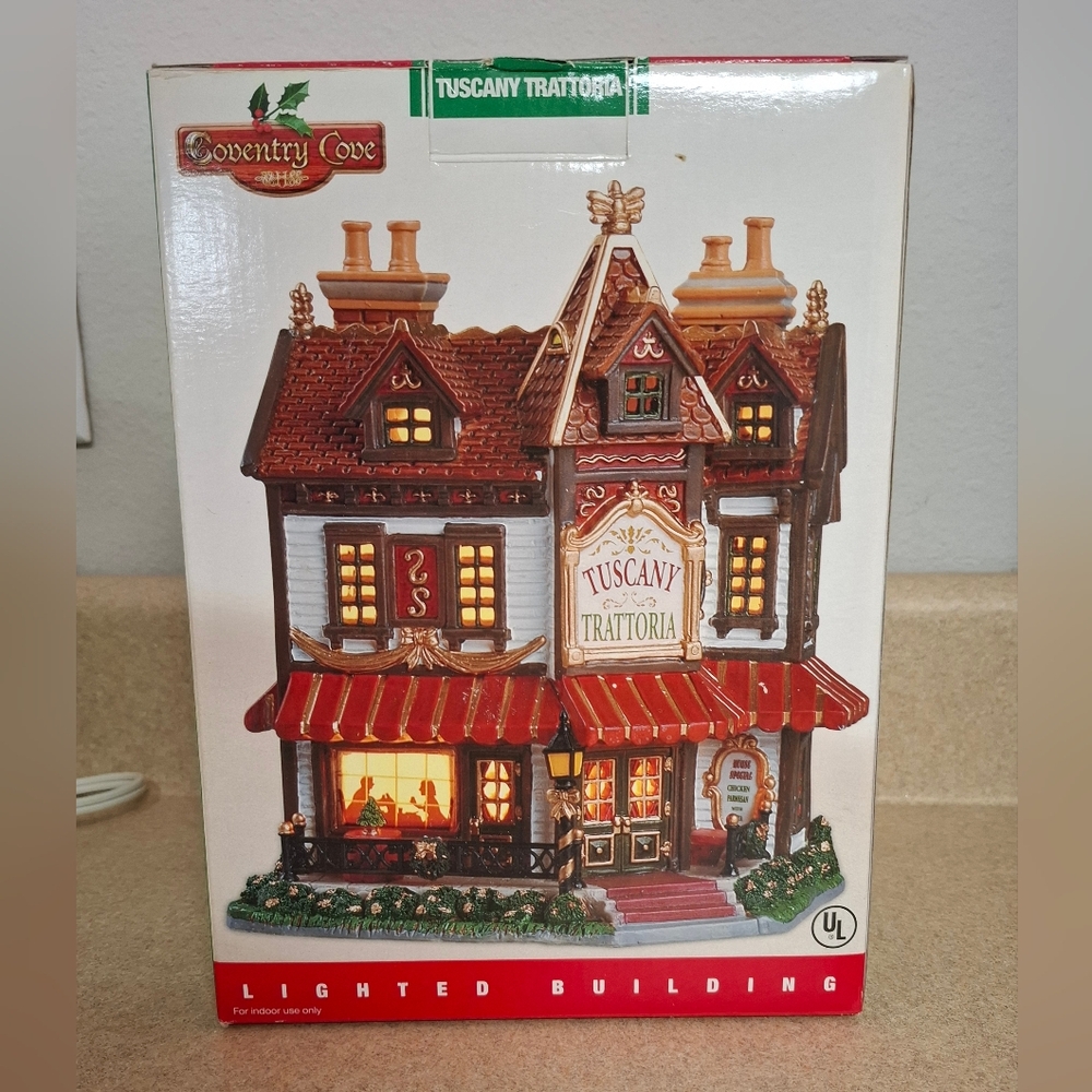 Lemax Coventry Cove Vtg Tuscany Trattoria Lighted Building